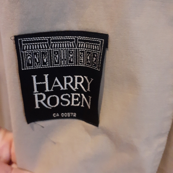 Sanyo (Harry Rosen) Vintage Japan Men's 44 R Double Breasted Trench Coat Tan - Picture 2 of 4